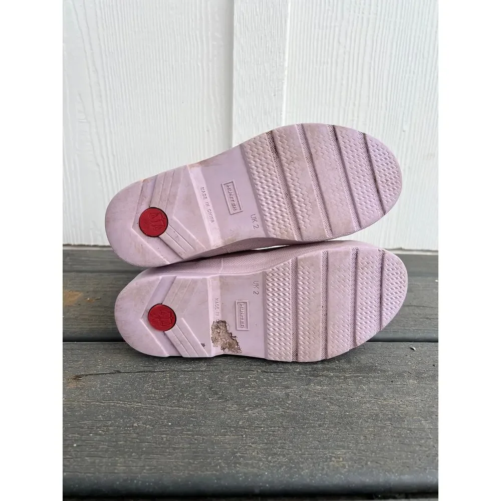 Hunter Pink Ankle Boots Kids Size UK 2 US Big Kids Size 3